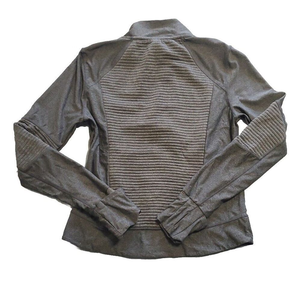 Mondetta Meduim Jacket Lightweight Zipoed Gray Textured Pockets Womens - Picture 2 of 16